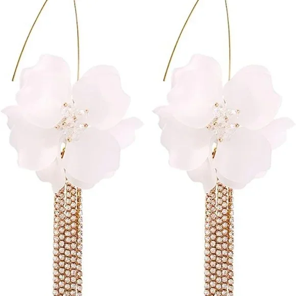 ♥Anthro Crystal Petal Earrings ♥ - Picture 3 of 5